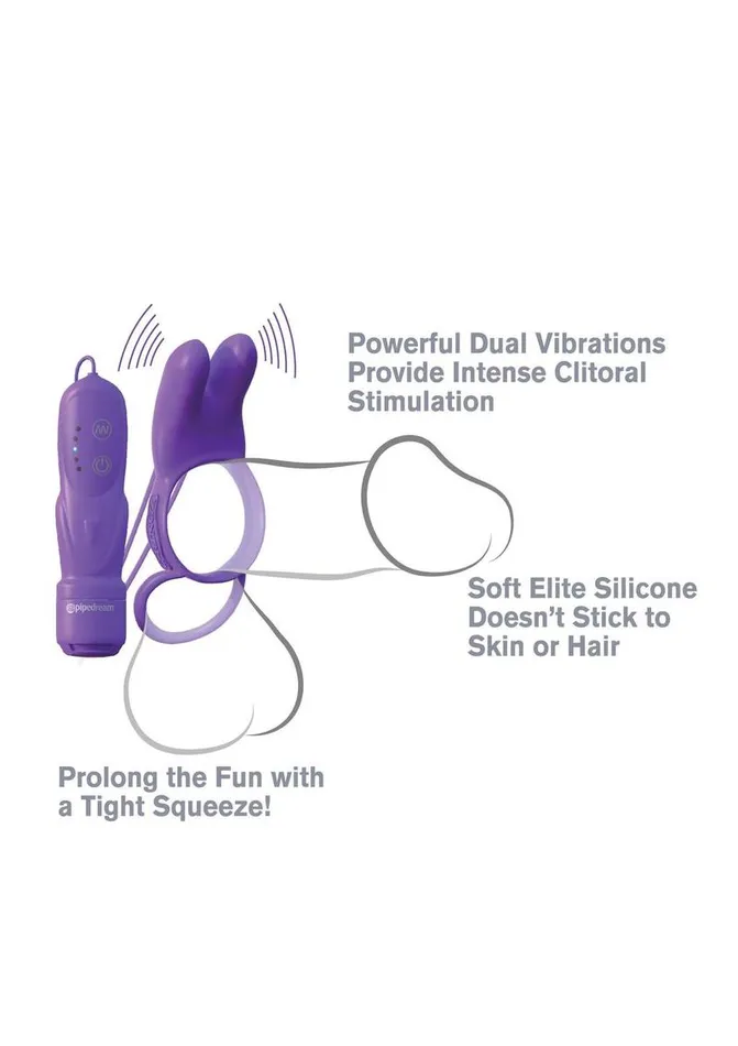 Male Sex Toys Fantasy CRingz Fantasy CRingz Twin Teazer Rabbit Silicone Cock Ring