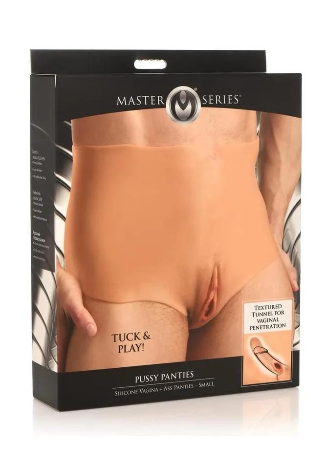 Male Sex Toys Master Series Master Series Pussy Panties Silicone Wearable VaginaAss Panties