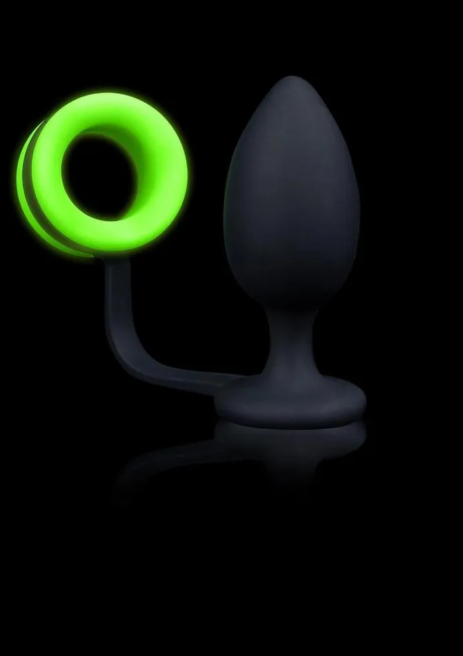 Male Sex Toys Ouch Ouch Butt Plug with Cock Ring Silicone