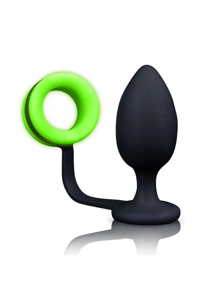 Male Sex Toys Ouch Ouch Butt Plug with Cock Ring Silicone