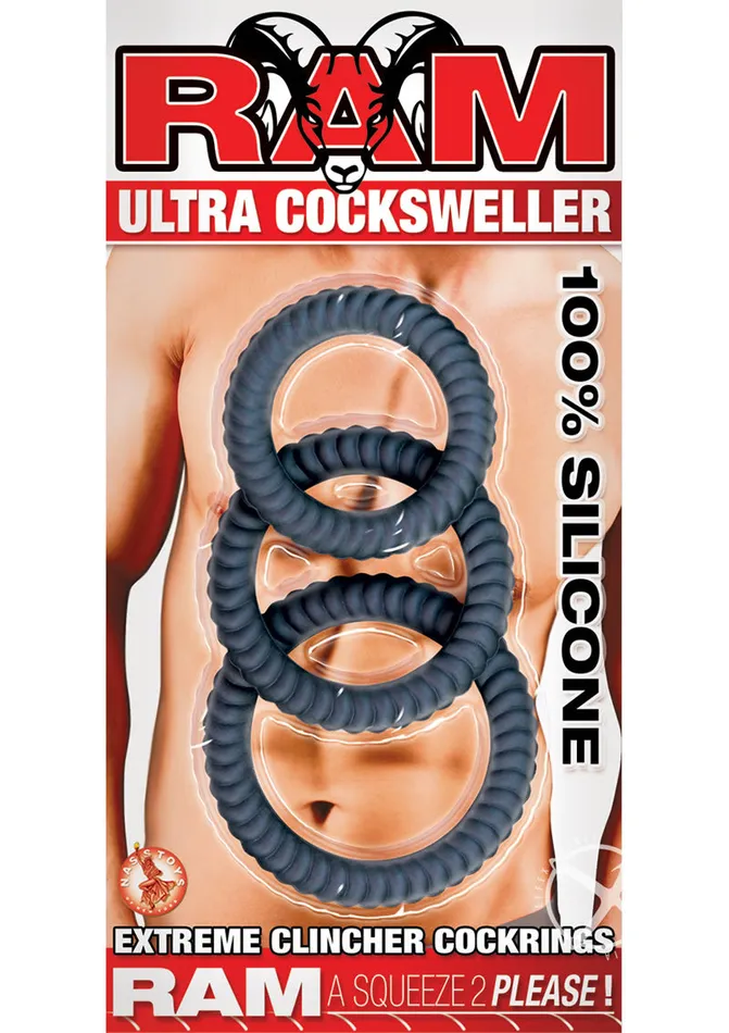 Male Sex Toys Ram Ultra Cocksweller Silicone Cock Rings Ram