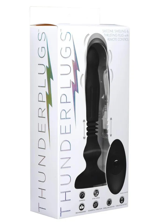 Male Sex Toys Thunder Plugs Thunder Plugs Silicone Swelling and Thrusting Plug with Remote Control Male Sex Toys Thunder Plugs Thunder Plugs Silicone Swelling and Thrusting Plug with Remote Control