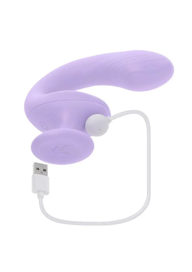 Playboy Female Sex Toys Playboy Rev Me Up Rechargeable Silicone Dual Vibrator with Clitoral Stimulator