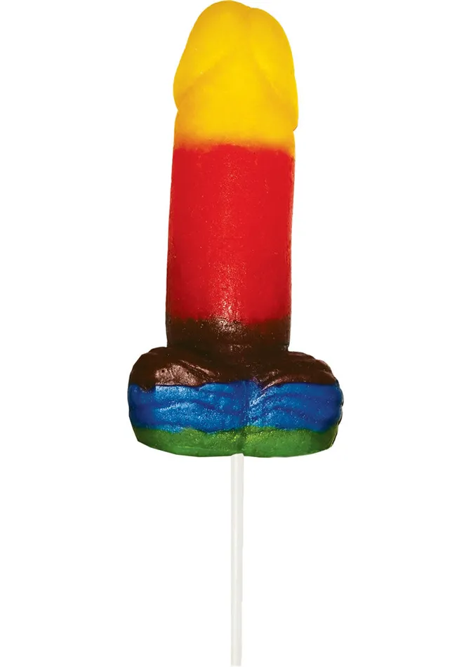 Rainbow Sweet and Sour Jumbo Gummy Pecker Rainbow Dildos