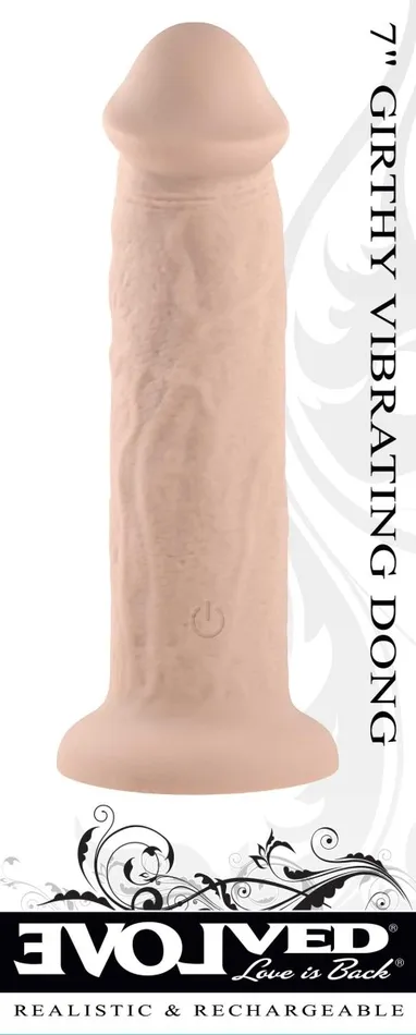 7 Inch Girthy Vibrating Dong Evolved Novelties Dildos