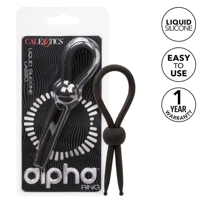 Alpha Liquid Silicone Lasso Black CalExotics Female Sex Toys Alpha Liquid Silicone Lasso Black CalExotics Female Sex Toys