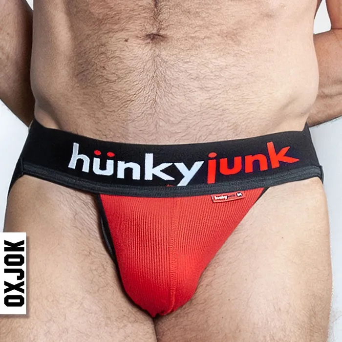 Anal Hunker ComfyPouch SliderStrap Jock Red Hot Large OXJok