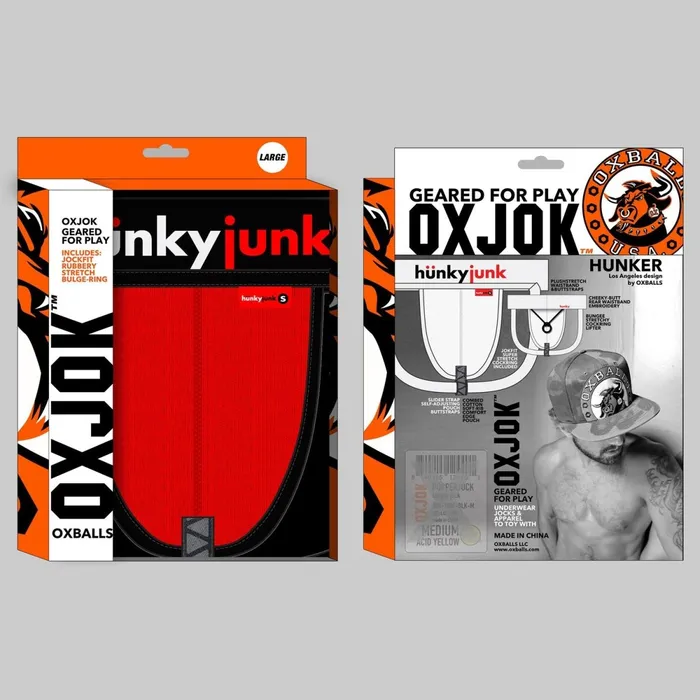 Anal Hunker ComfyPouch SliderStrap Jock Red Hot Large OXJok Anal Hunker ComfyPouch SliderStrap Jock Red Hot Large OXJok