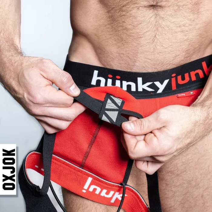 Anal Hunker ComfyPouch SliderStrap Jock Red Hot Large OXJok Anal Hunker ComfyPouch SliderStrap Jock Red Hot Large OXJok