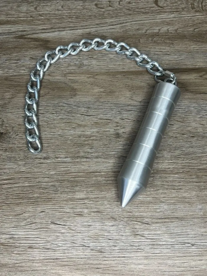 Ballisticmetal Chain Whip with Aluminum Handle Male Sex Toys