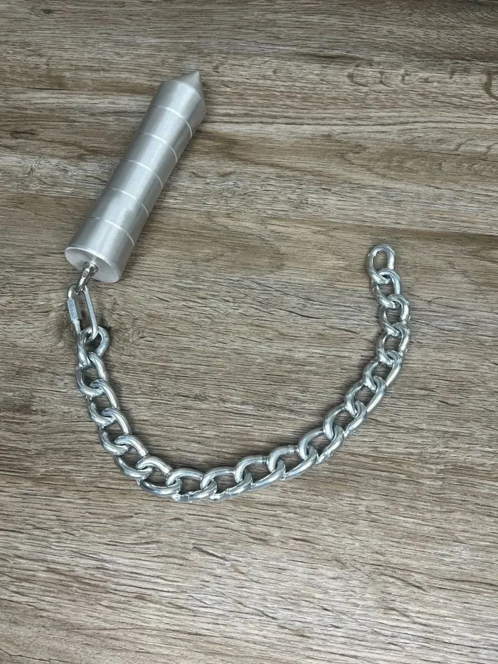 Ballisticmetal Chain Whip with Aluminum Handle Male Sex Toys