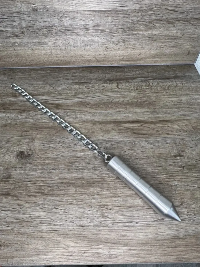 Ballisticmetal Chain Whip with Aluminum Handle Male Sex Toys