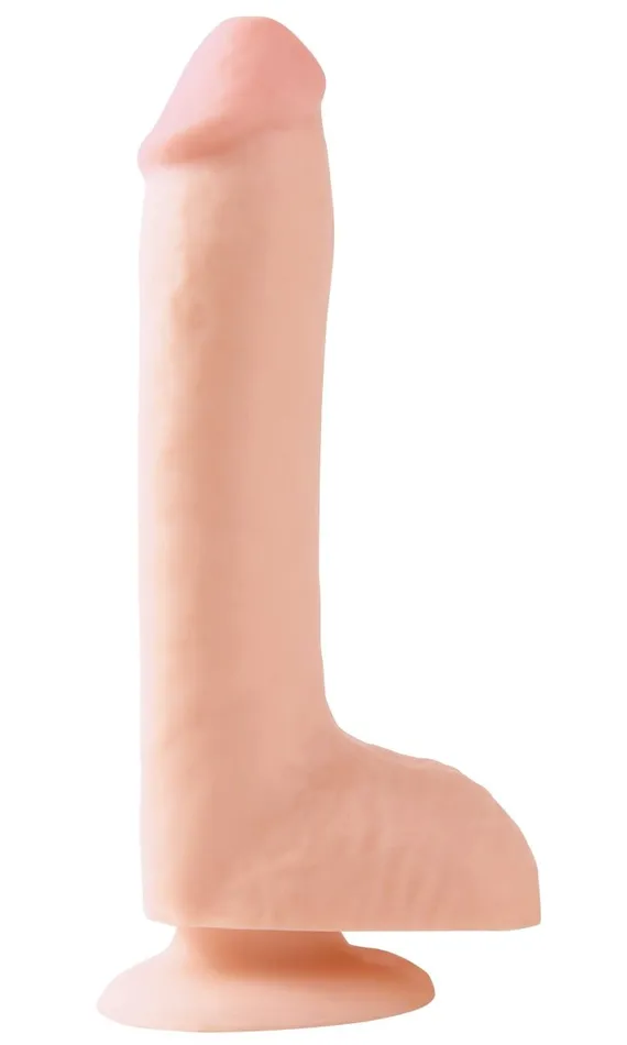 Basix Rubber Works 8 Inch Dong With Suction Cup Flesh Pipedream Dildos