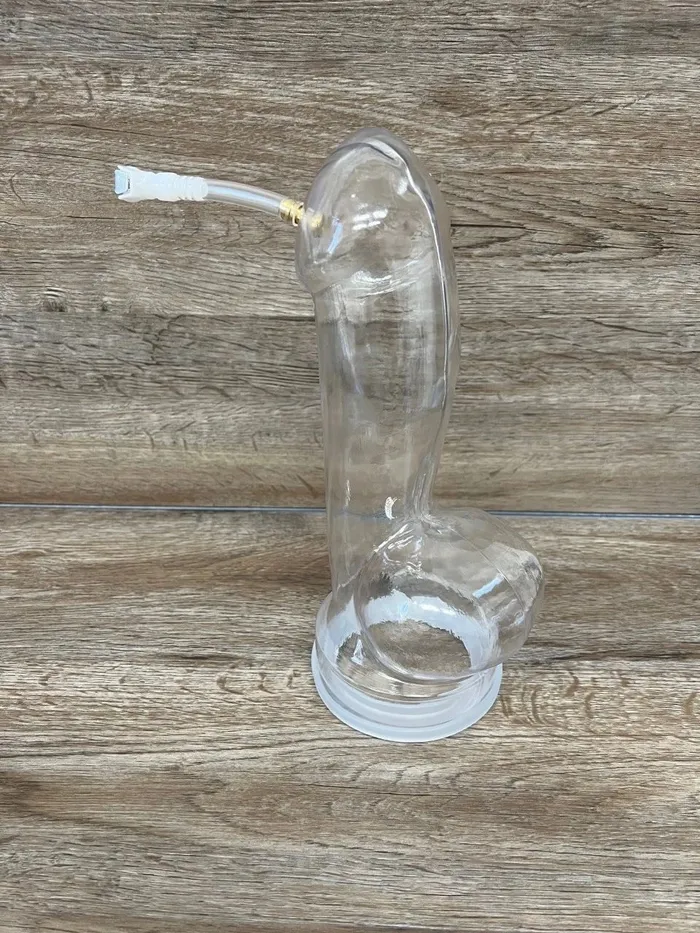 Big Ballz Penis with Balls Pump Cylinder Ballisticmetal Male Sex Toys