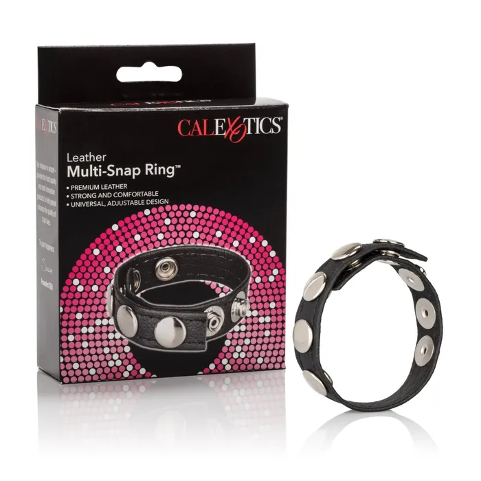 CalExotics Male Sex Toys Leather MultiSnap Ring CalExotics Male Sex Toys Leather MultiSnap Ring