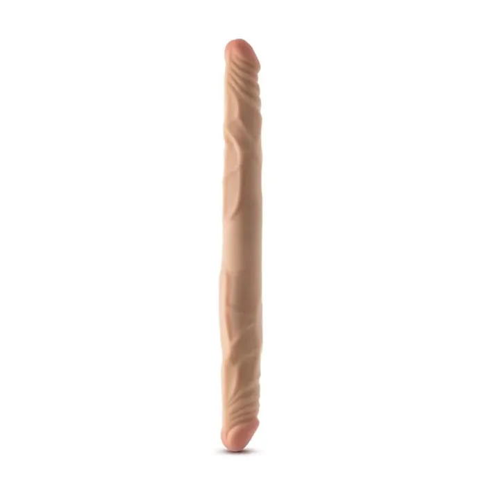 Dildos Dr Skin Plus 14 Posable Double Dong Beige Blush