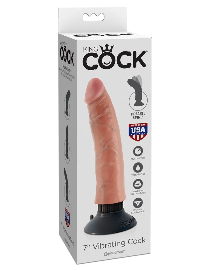 Dildos King Cock 7Inch Vibrating Cock Light Pipedream Dildos King Cock 7Inch Vibrating Cock Light Pipedream
