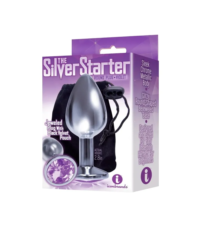Icon Brands Anal The 9s the Silver Starter Bejeweled Stainless Steel Plug Icon Brands Anal The 9s the Silver Starter Bejeweled Stainless Steel Plug