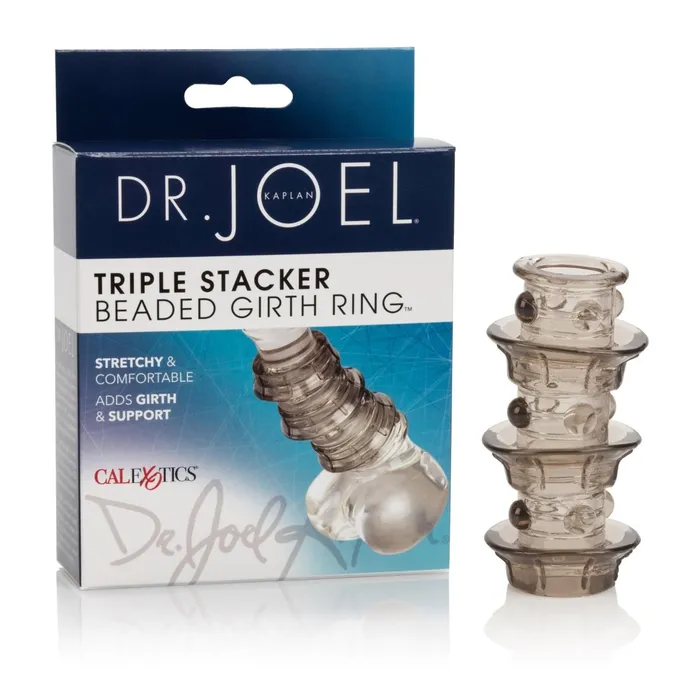 Male Sex Toys CalExotics Dr Joel Kaplan Beaded Girth Ring Triple Stacker