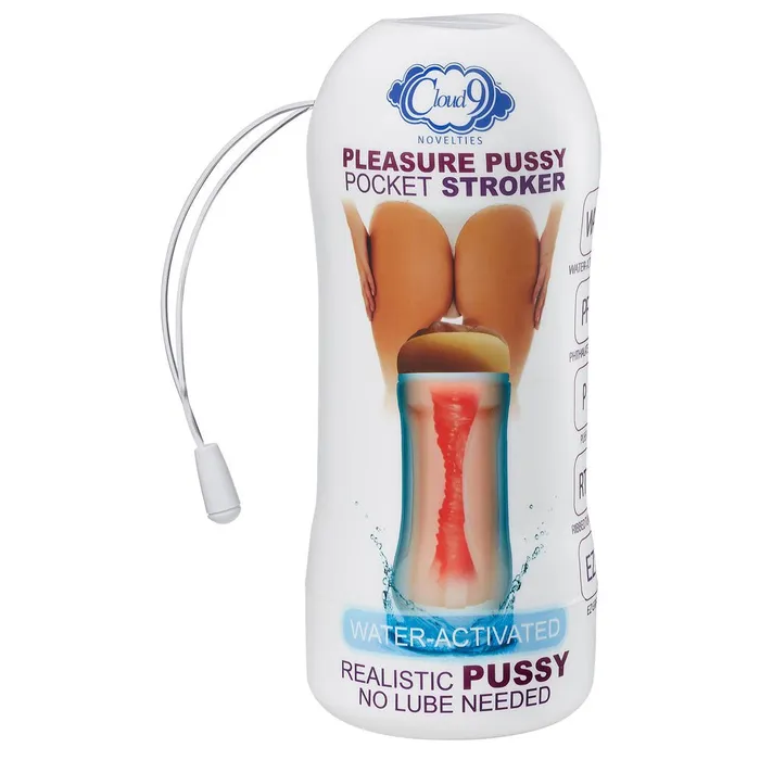 Male Sex Toys Pleasure Pussy Pocket Stroker Water Activated Tan Cloud 9 Novelties Male Sex Toys Pleasure Pussy Pocket Stroker Water Activated Tan Cloud 9 Novelties