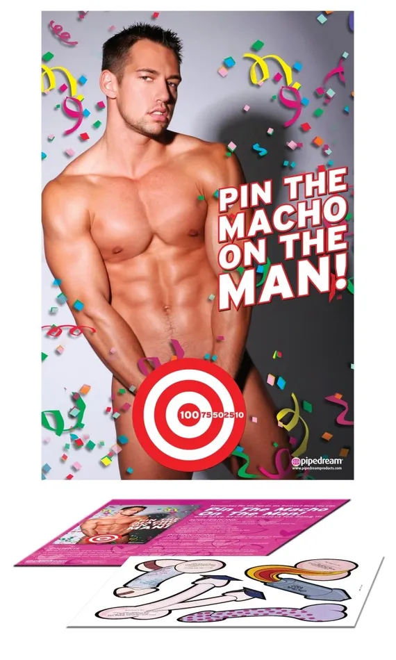 Pipedream Female Sex Toys Bachelorette Party Favors Pin the Macho on the Man