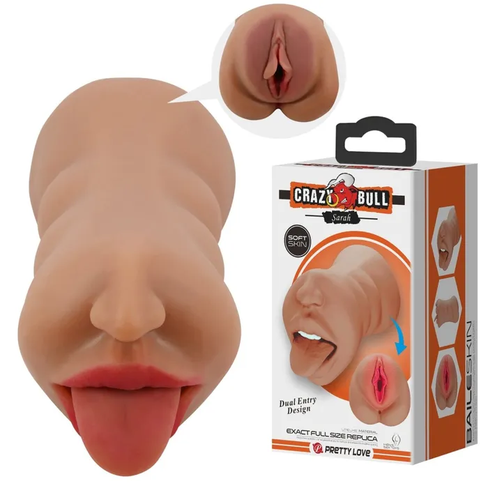 Pretty Love Male Sex Toys Sarah Mouth Masturbator Sleeve Brown Pretty Love Male Sex Toys Sarah Mouth Masturbator Sleeve Brown