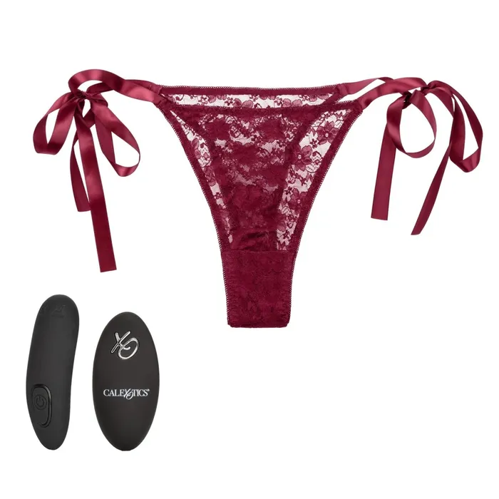 Remote Control Lace Thong Set Burgundy CalExotics Female Sex Toys Remote Control Lace Thong Set Burgundy CalExotics Female Sex Toys