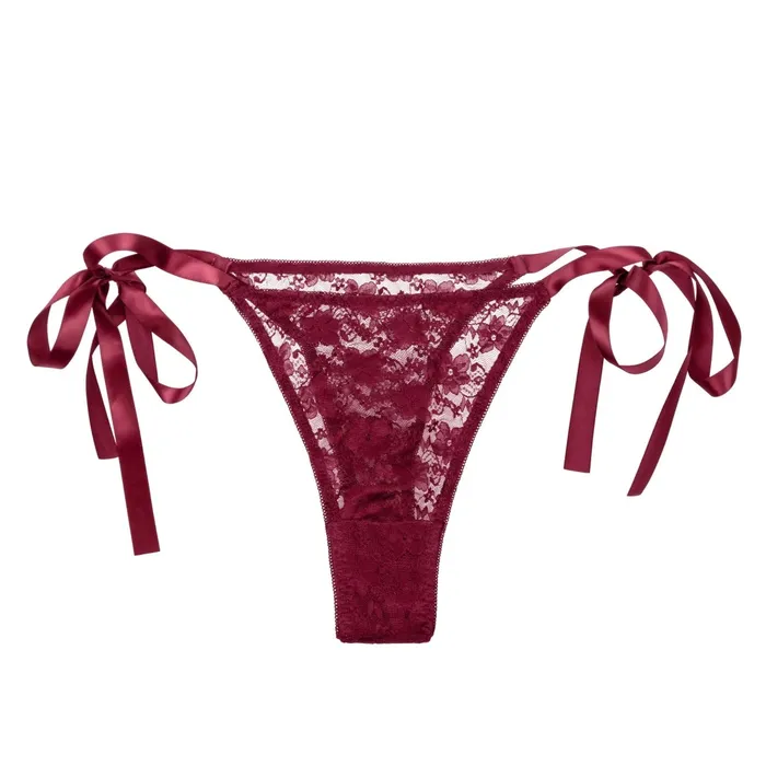 Remote Control Lace Thong Set Burgundy CalExotics Female Sex Toys Remote Control Lace Thong Set Burgundy CalExotics Female Sex Toys