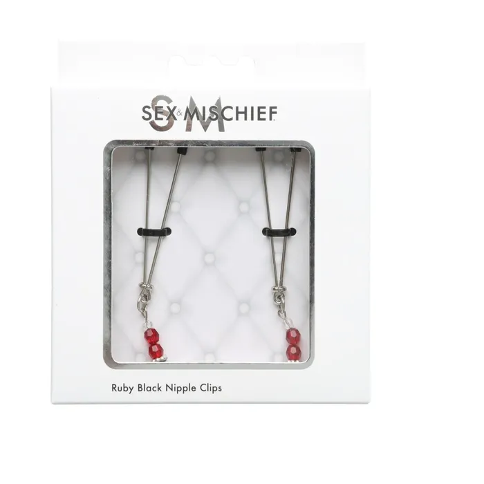 Sex and Mischief Ruby Black Nipple Clips Sportsheets Couples