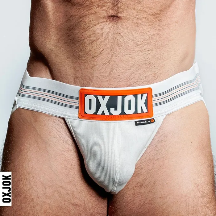 Slingjock Upthrust SliderStrap Jock White Snow Large OXJok Female Sex Toys