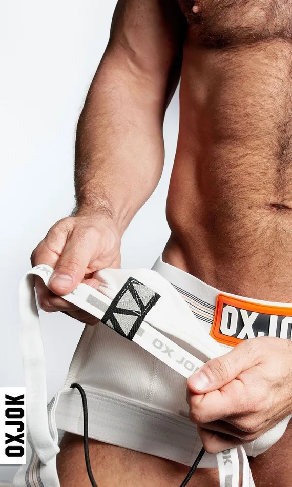 Slingjock Upthrust SliderStrap Jock White Snow Large OXJok Female Sex Toys Slingjock Upthrust SliderStrap Jock White Snow Large OXJok Female Sex Toys