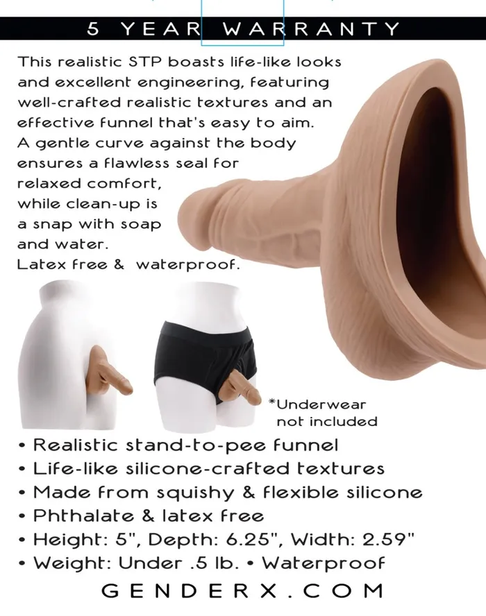 Stand to Pee Silicone Medium Evolved Gender X Anal Stand to Pee Silicone Medium Evolved Gender X Anal