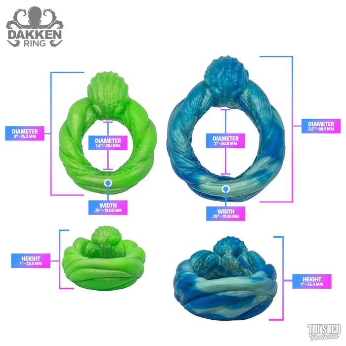 Twisted Fantasies Male Sex Toys DAKKEN Tentacle Cock Ring