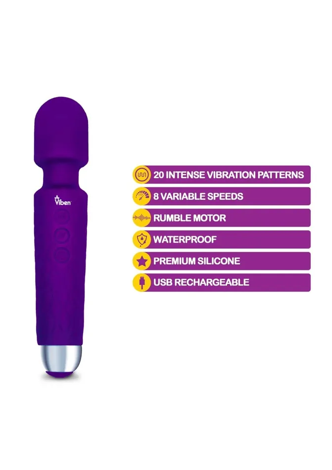 Viben Vibrators Tempest Intense Wand Massager Violet