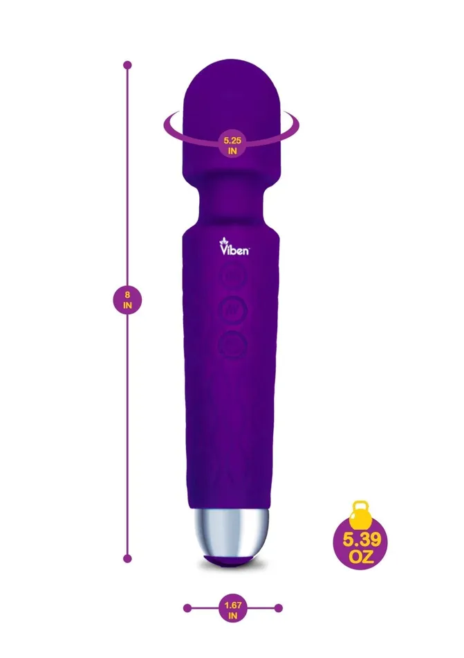 Viben Vibrators Tempest Intense Wand Massager Violet Viben Vibrators Tempest Intense Wand Massager Violet