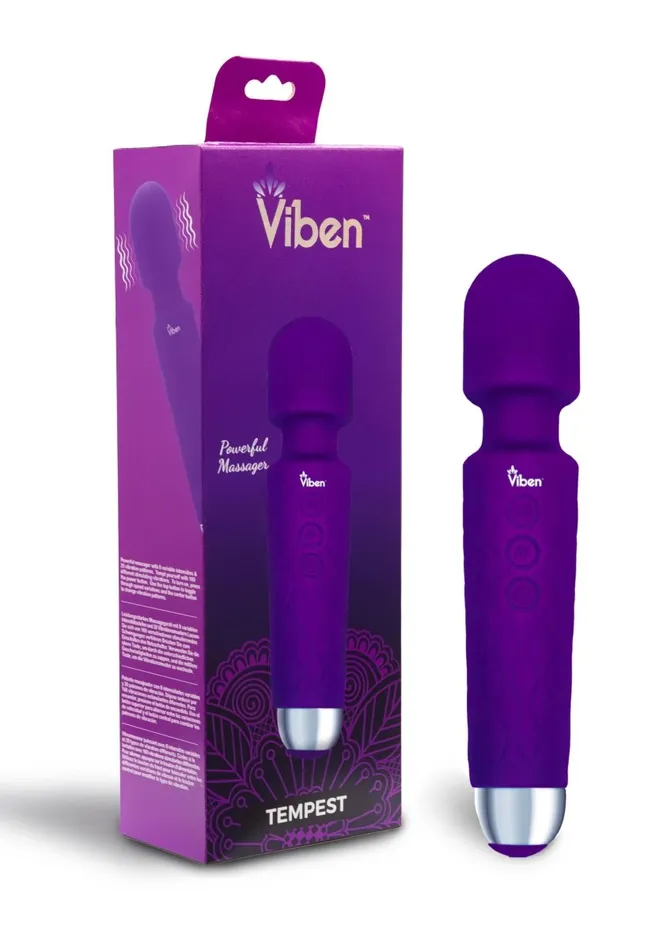 Viben Vibrators Tempest Intense Wand Massager Violet Viben Vibrators Tempest Intense Wand Massager Violet