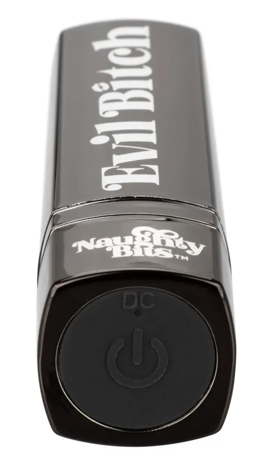 Vibrators CalExotics Naughty Bits Evil Bitch Lipstick Vibrator Black