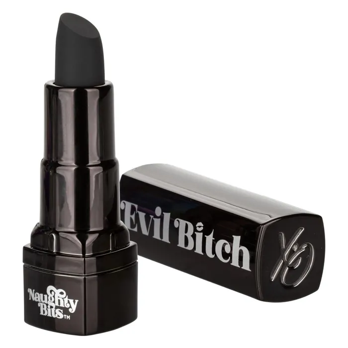 Vibrators CalExotics Naughty Bits Evil Bitch Lipstick Vibrator Black