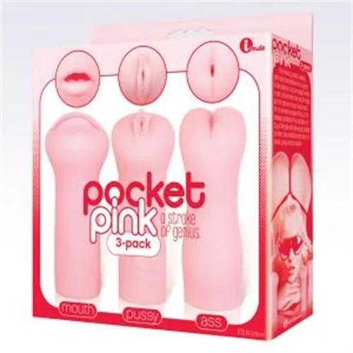 Vibrators Icon Brands Pocket Pink 3 Pack