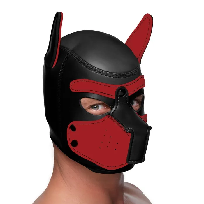 Vibrators Spike Neoprene Puppy Hood Red XR Brands Master Series Vibrators Spike Neoprene Puppy Hood Red XR Brands Master Series