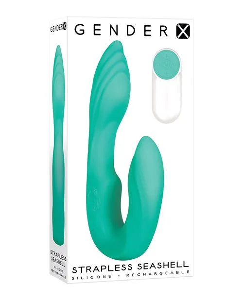 Vibrators Strapless Seashell Teal Evolved Gender X Vibrators Strapless Seashell Teal Evolved Gender X