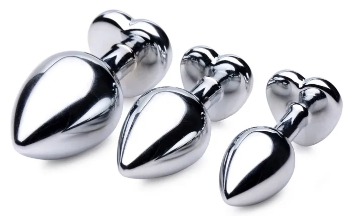 XR Brands Booty Sparks Anal Red Heart Gem Anal Plug Set XR Brands Booty Sparks Anal Red Heart Gem Anal Plug Set