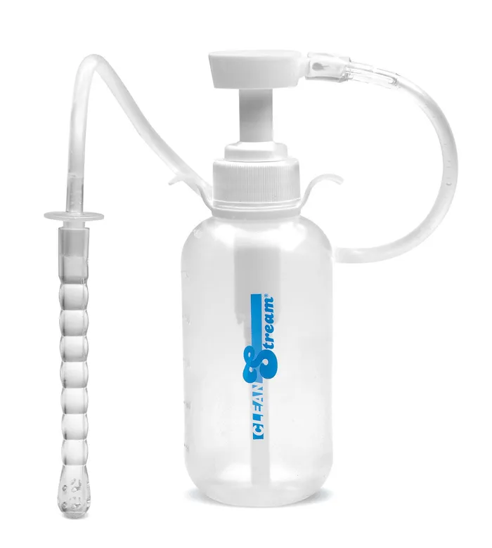 XR Brands Clean Stream Male Sex Toys Pump Action Enema Bottle With Nozzle
