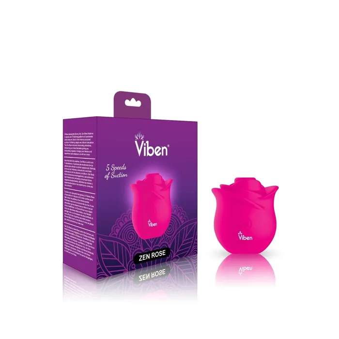 Zen Rose Hot Pink Handheld Rose Clitoral and Nipple Stimulator Viben Vibrators Zen Rose Hot Pink Handheld Rose Clitoral and Nipple Stimulator Viben Vibrators