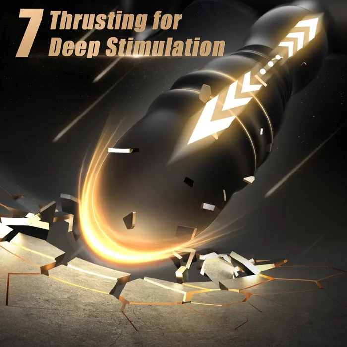 3 in 1 Thrusting and Vibrating Prostate Stimulation Anal Toy with Cock Ring Sohimi Male Sex Toys