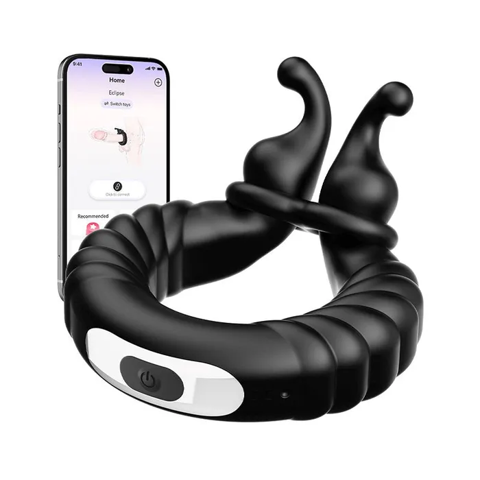 ABELE 2 Motors Perineum Penis Ring with Vibration Sohimi Male Sex Toys