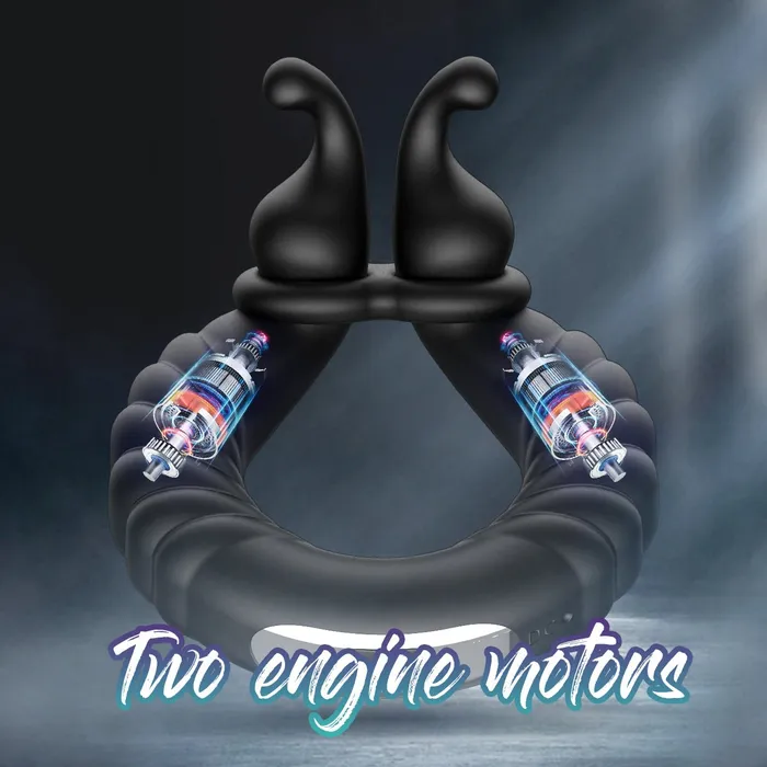 ABELE 2 Motors Perineum Penis Ring with Vibration Sohimi Male Sex Toys