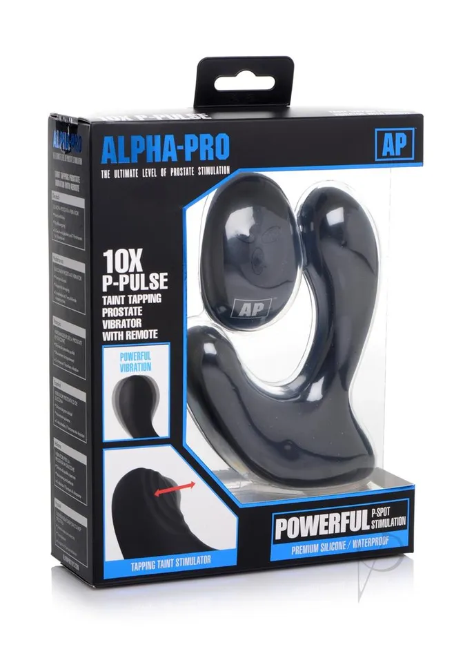 Alpha Pro 10x P Pulse Taint Vibe Black ALPHAPRO Vibrators