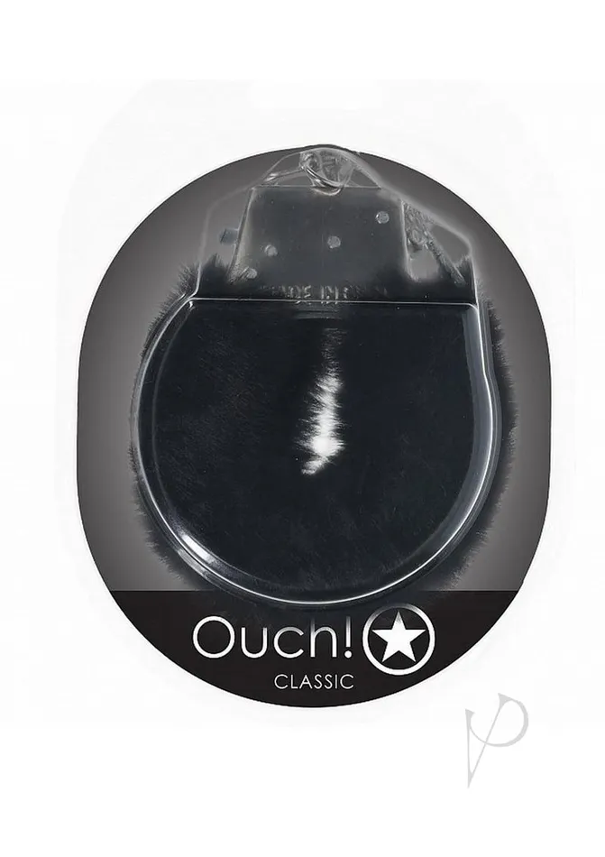 Anal Ouch Ouch Classic Fluffy Handcuffs Black