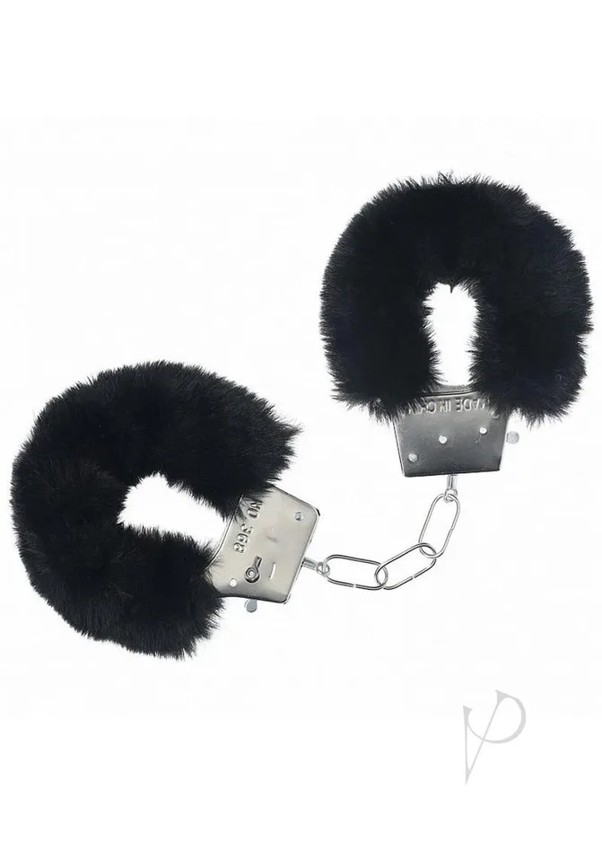 Anal Ouch Ouch Classic Fluffy Handcuffs Black